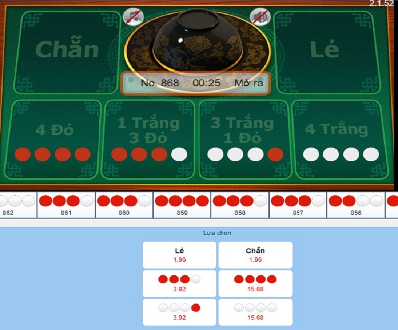 Quy luật xóc đĩa online dựa theo điểm