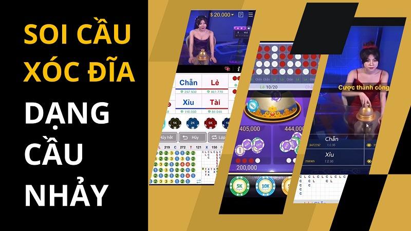 Soi cầu xóc đĩa theo dạng cầu nhảy